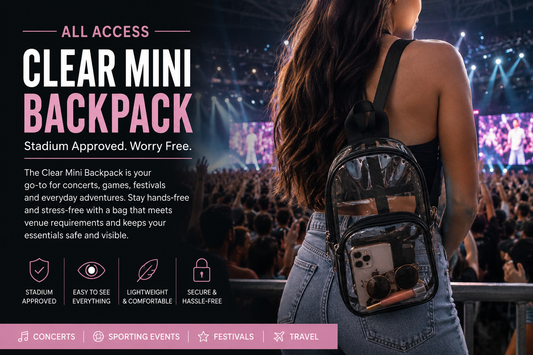 All Access™ Clear Mini Backpack | Stadium Approved Concert & Festival Backpack