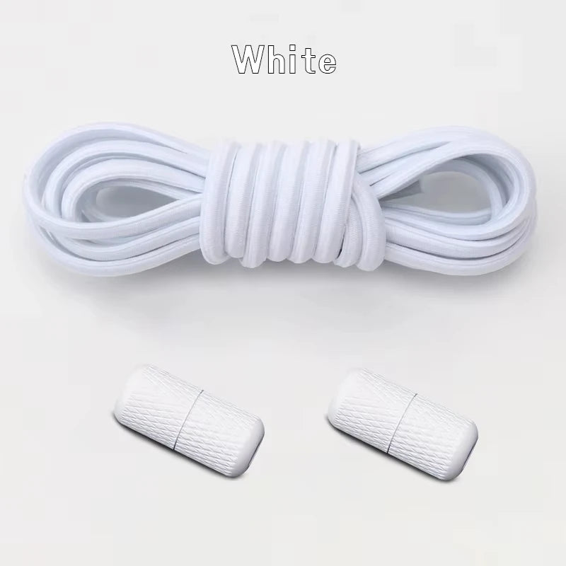 17 colors Round Elastic Laces without ties Metal Buckle Shoelace Sneakers Quick shoelaces Shoe Accessories 1Pair/2Pair