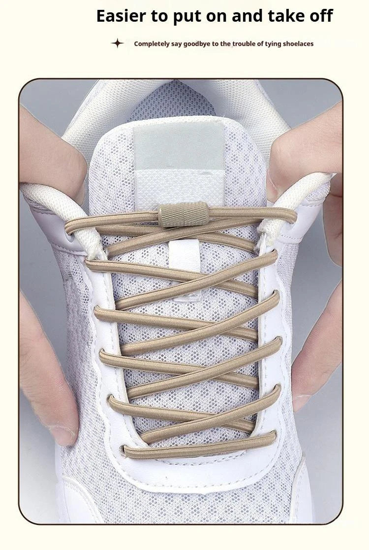 17 colors Round Elastic Laces without ties Metal Buckle Shoelace Sneakers Quick shoelaces Shoe Accessories 1Pair/2Pair