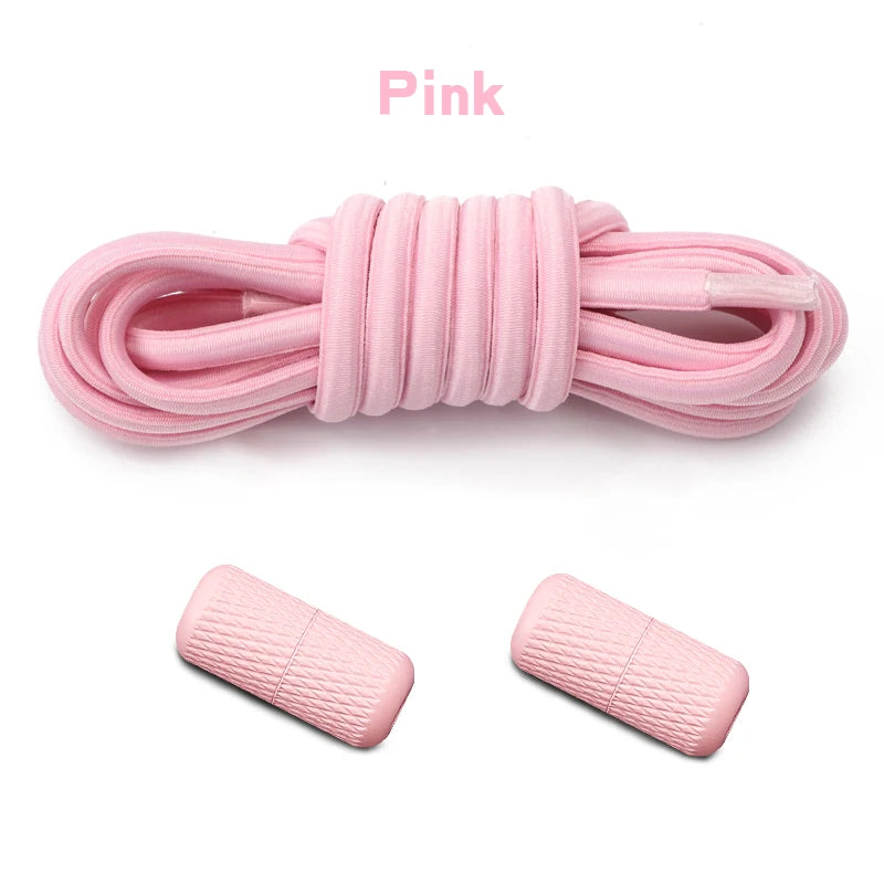 17 colors Round Elastic Laces without ties Metal Buckle Shoelace Sneakers Quick shoelaces Shoe Accessories 1Pair/2Pair